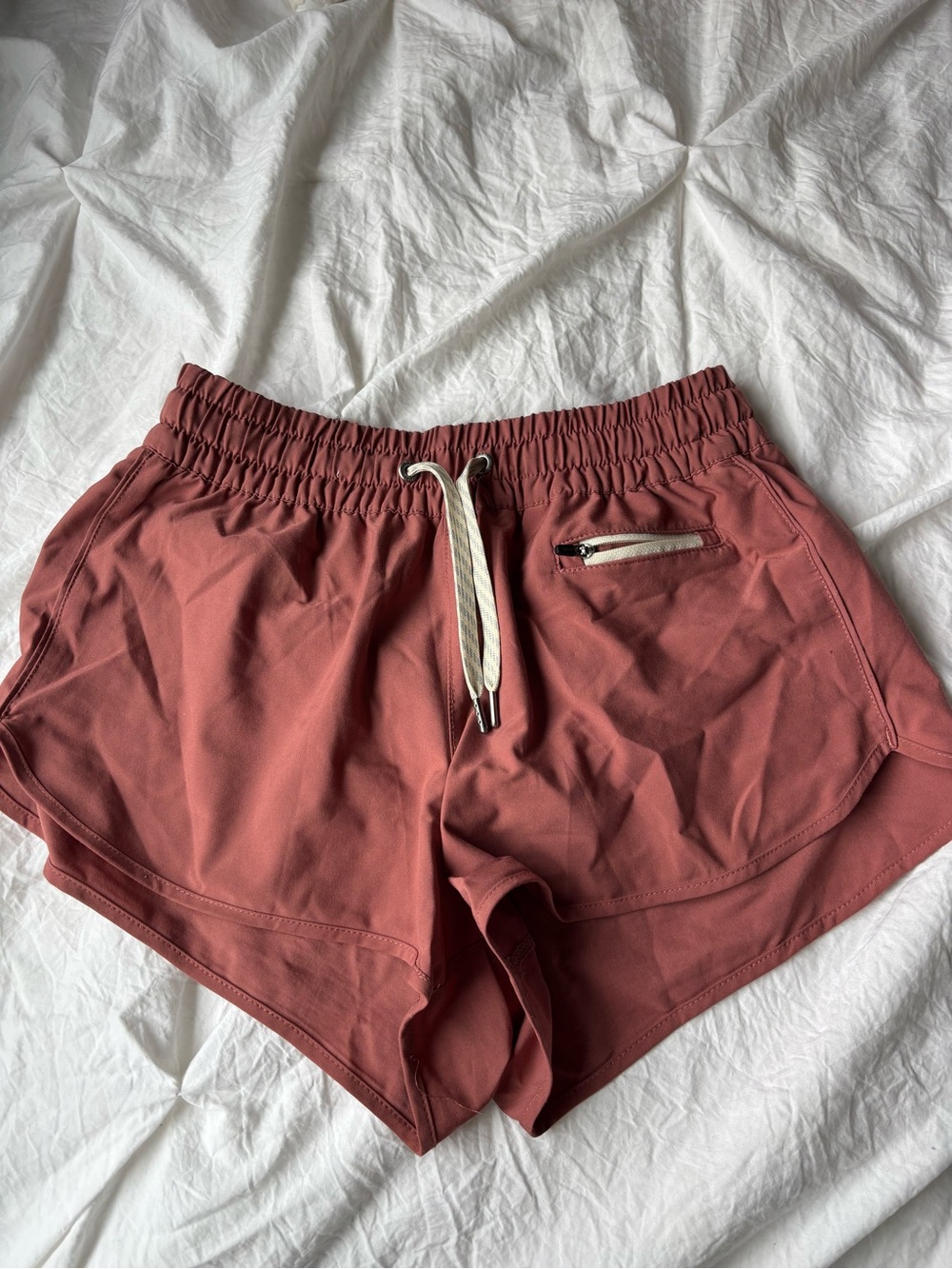 Vuori Women's Clay Rust Athletic Drawstring Shorts